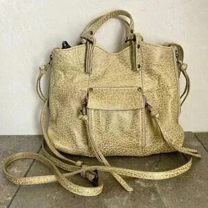 KOOBA Gold Leather Metallic Mini Crossbody Purse